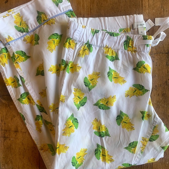 J. Crew Yellow and Green Floral Pajamas - Picture 14 of 16